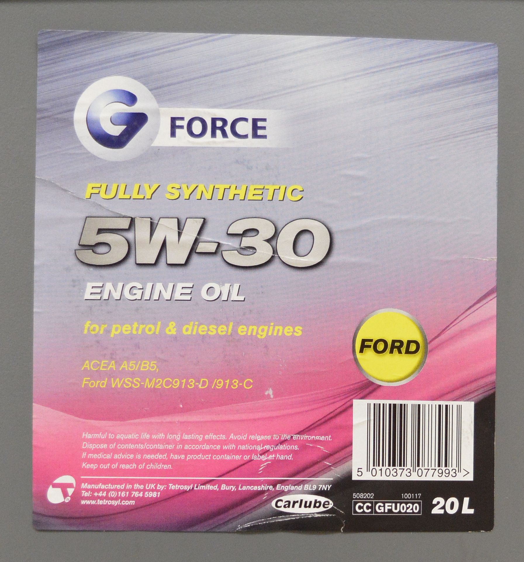 2x GForce fully synthetic 5W-30 Engine Oil - 20L - Image 2 of 2