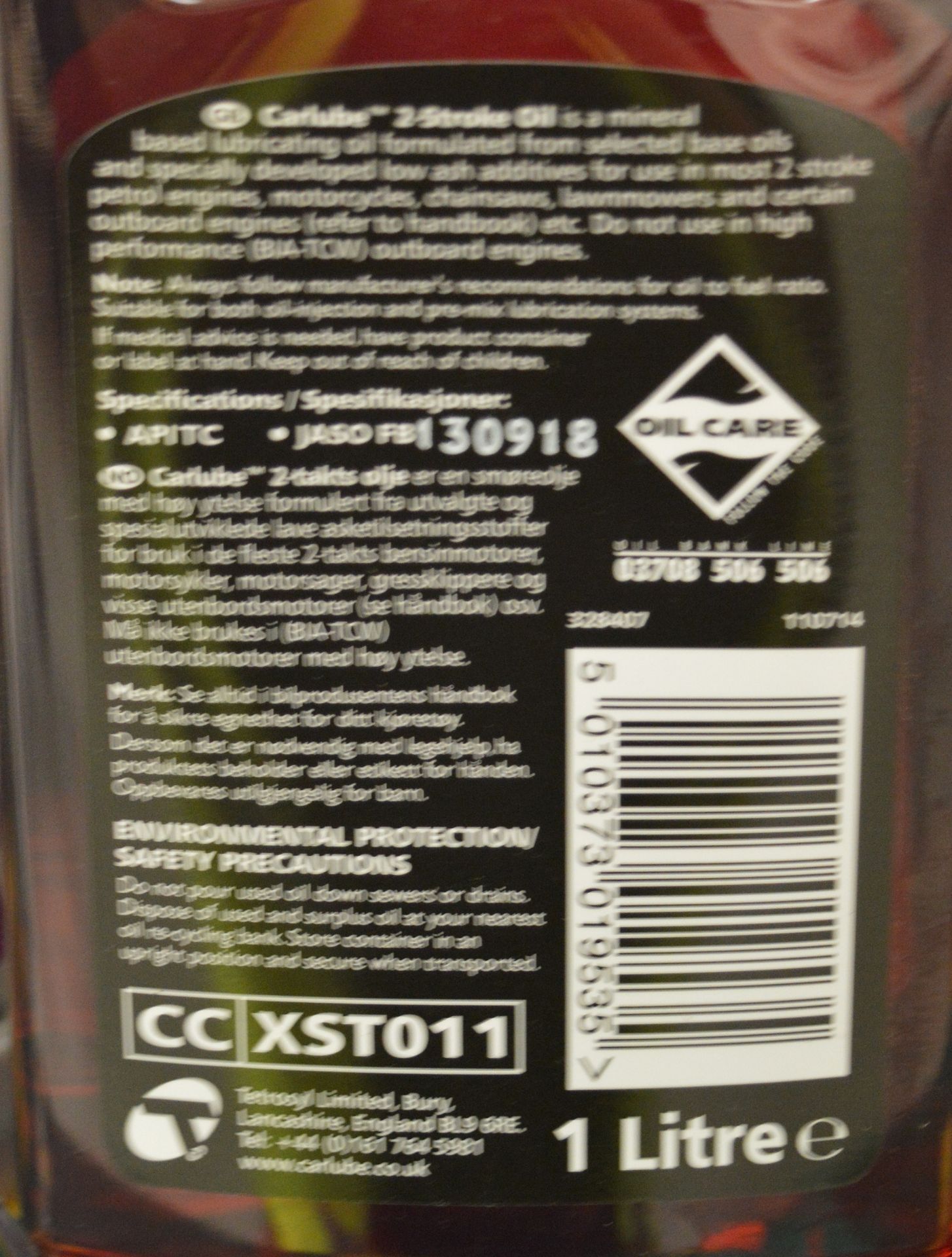 6x Carlube 2-Stroke Motorcycle Oil XL - 1L and 1x 4-Stroke semi synthetic Motorcycle Oil - Image 3 of 5