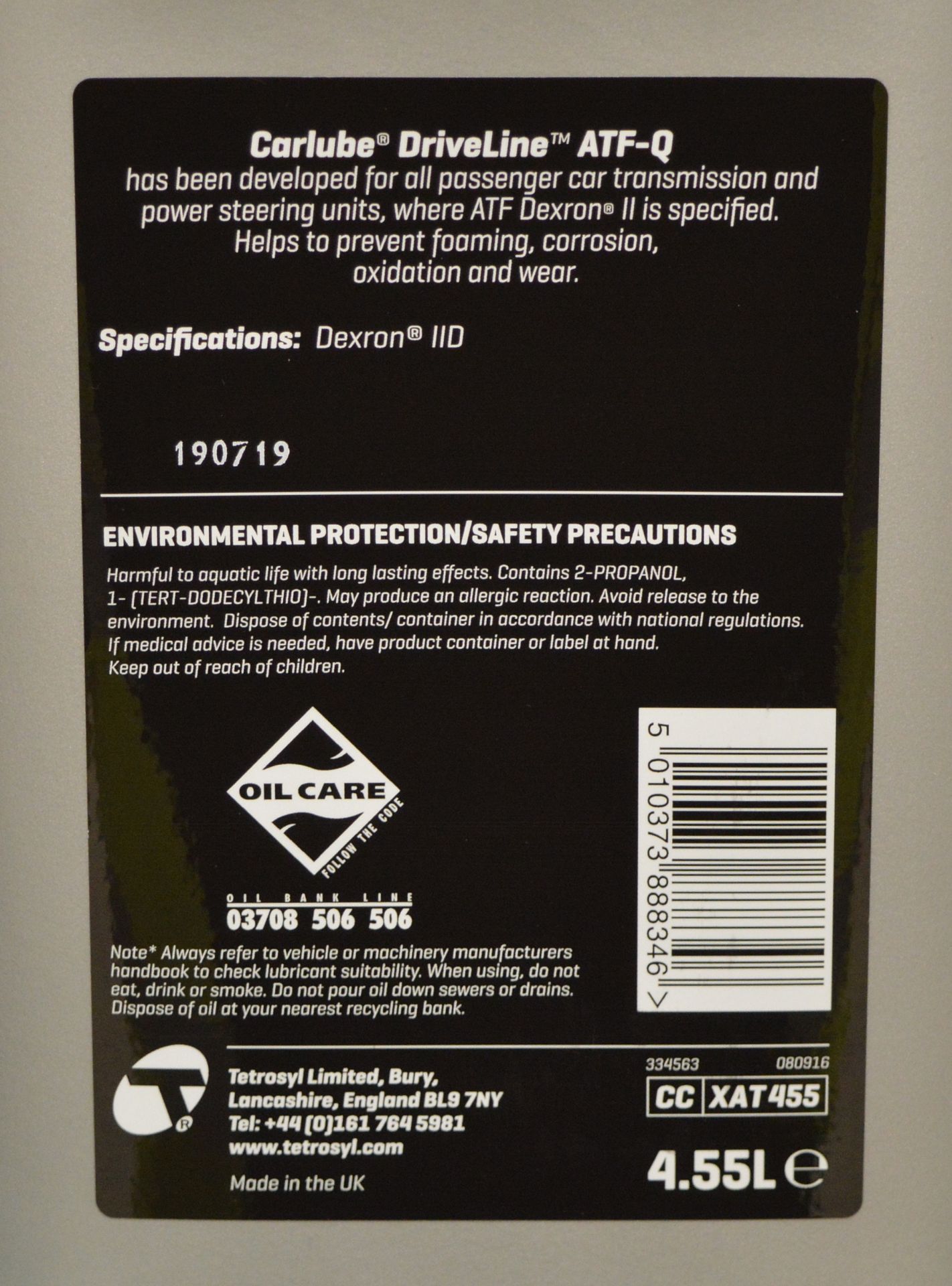 4x Carlube Driveline ATF-Q Automatic transmission fluid - 5L - Image 3 of 3