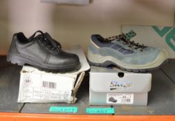 Black Safety Shoes - Size UK 5 and Steelite Hiker Shoes - Size UK 7