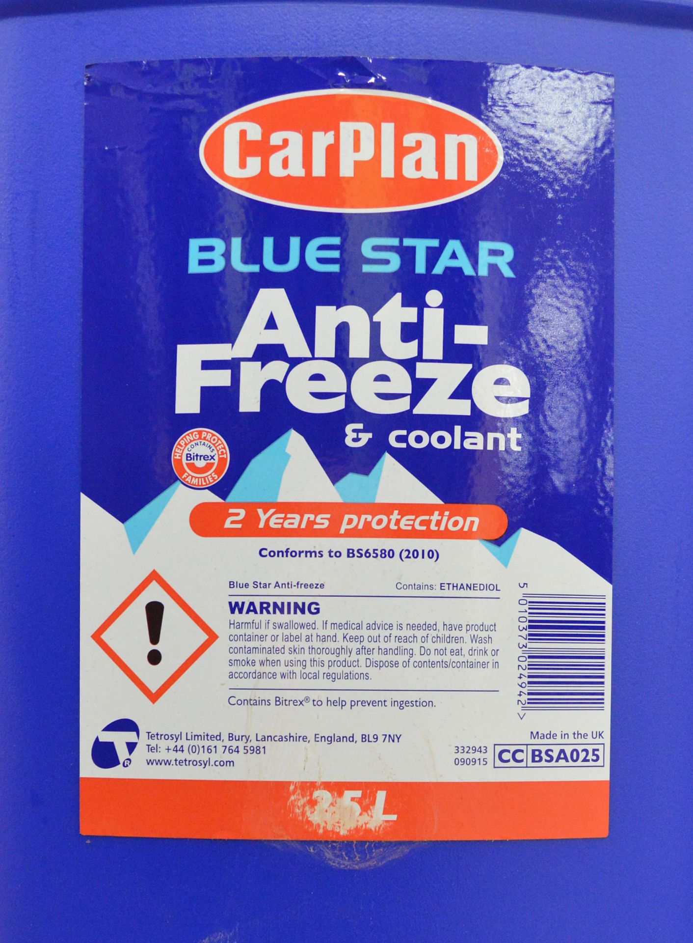 2x Carplan Blue star antifreeze and coolant - 25 Litre Bottles - Image 2 of 2