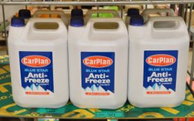 6x Carplan Bluestar Anti-freeze and coolant - 5L