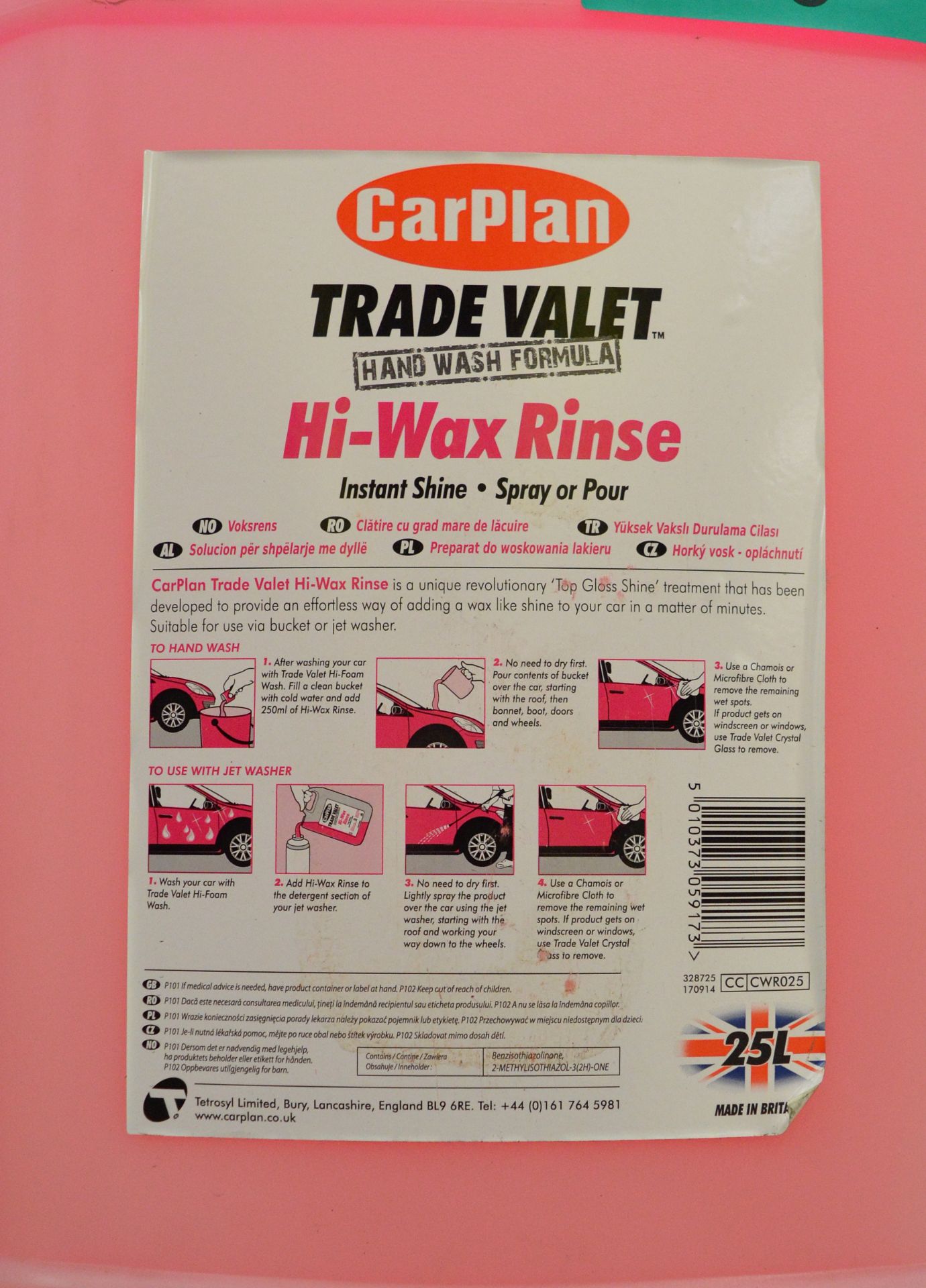 Carplan Trade Valet Hi-rinse wax - 25L - Image 2 of 2