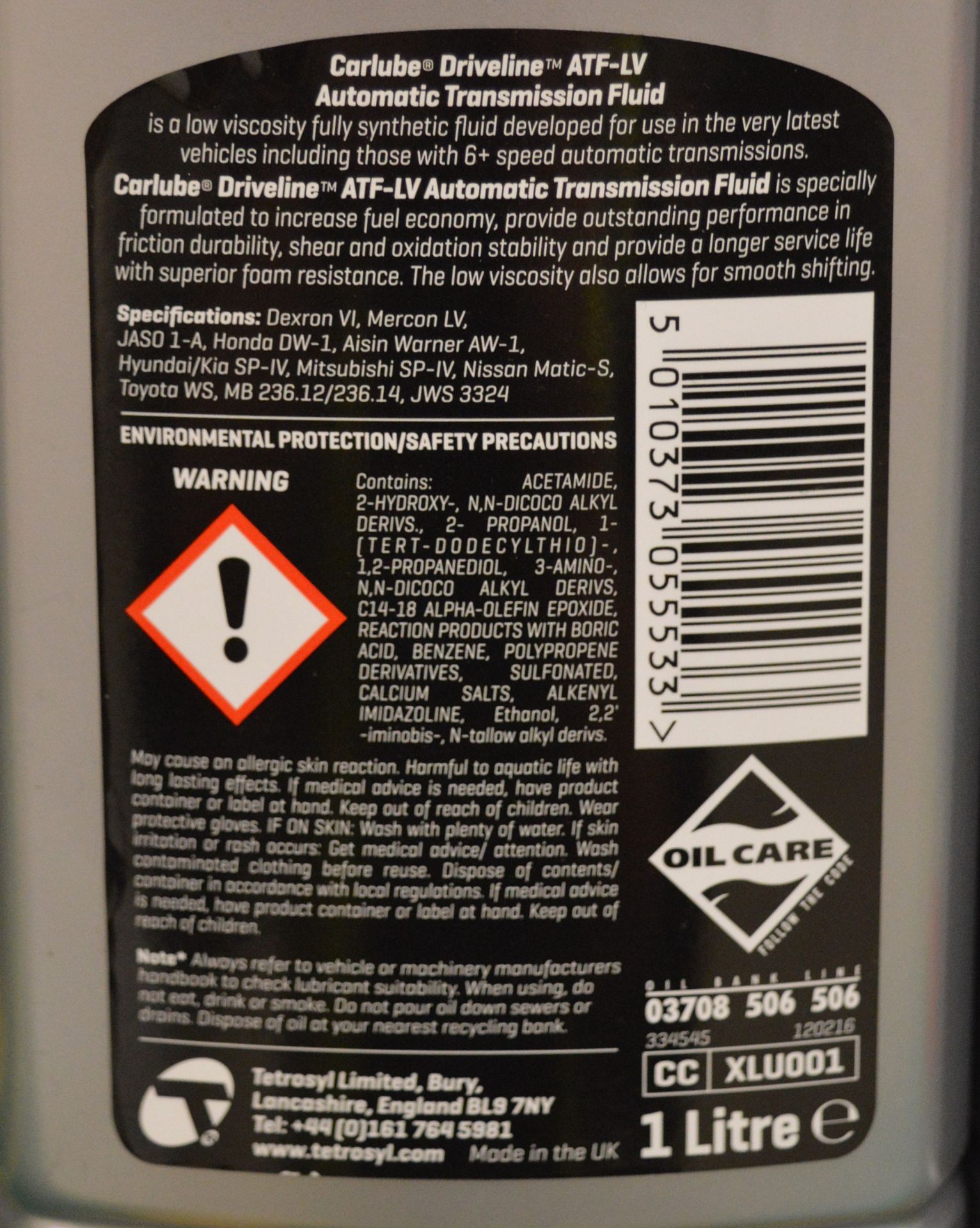 9x Carlube ATF-LV Automatic transmission fluid - 1L - Image 3 of 3