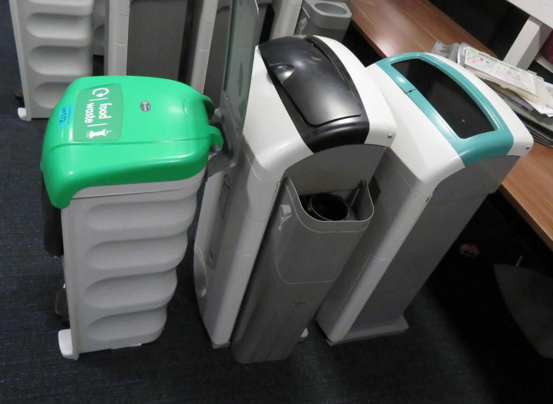 3x Various Waste Bins. To Include: General Waste, Mixed Recyclables & Food Waste. - Image 2 of 2