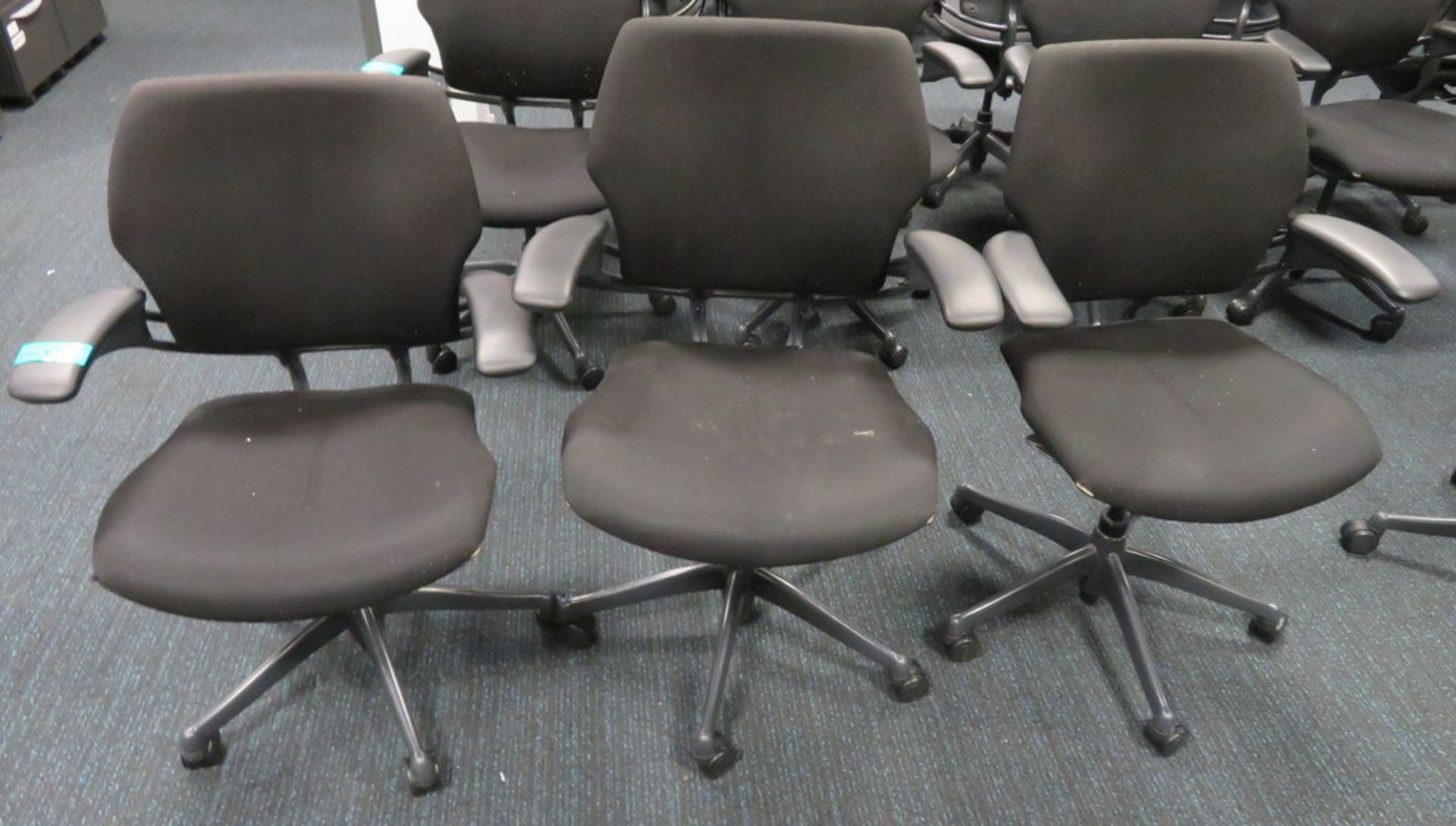 3x Humanscale Freedom Task Office Swivel Chairs. Varying Condition.