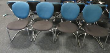 4x Padded Office/Meeting Room Chairs. Varying Condition.