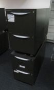 4x Howarth 2 Drawer Storage Cabinet. No Keys Included.