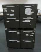 8x Howarth 2 Drawer Storage Cabinet. No Keys Included.