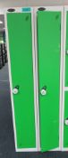 2x Probe Full Length Personnel Lockers. Dimensions: 300x450x1780mm (LxDxH)