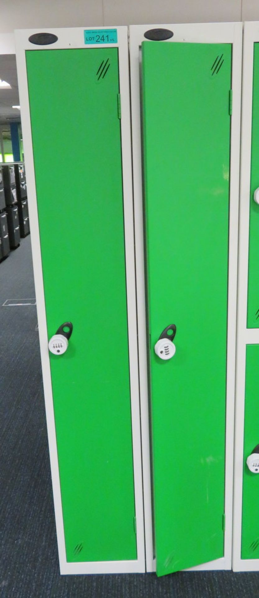 2x Probe Full Length Personnel Lockers. Dimensions: 300x450x1780mm (LxDxH)
