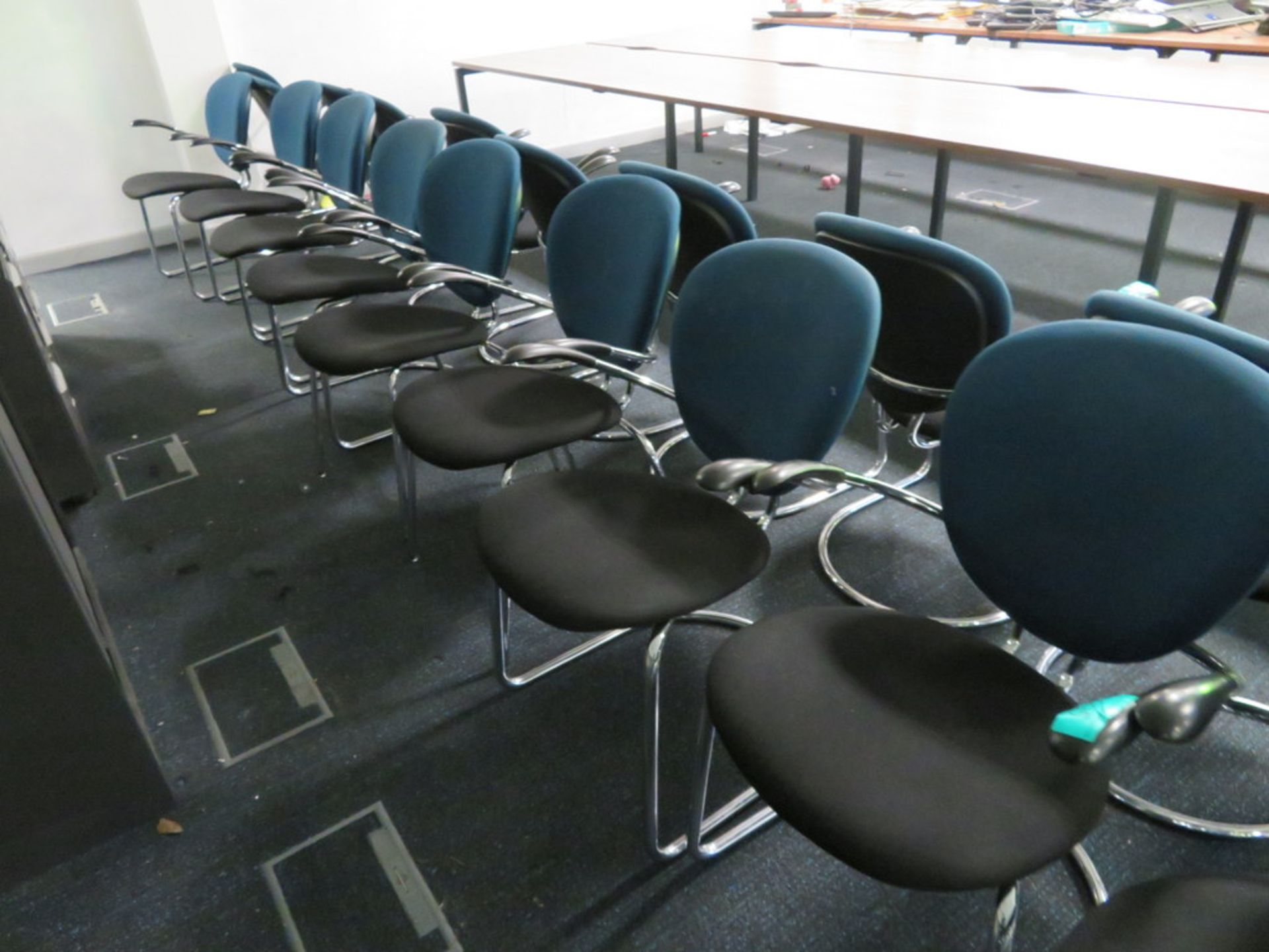 8x Padded Office/Meeting Room Chairs. Varying Condition.