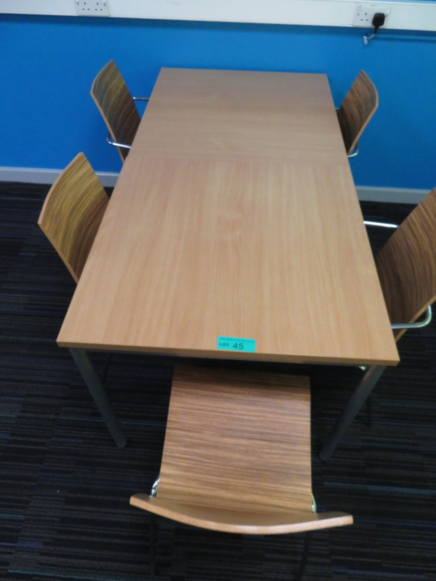 2x Canteen Tables & 5 Chairs - Image 2 of 3