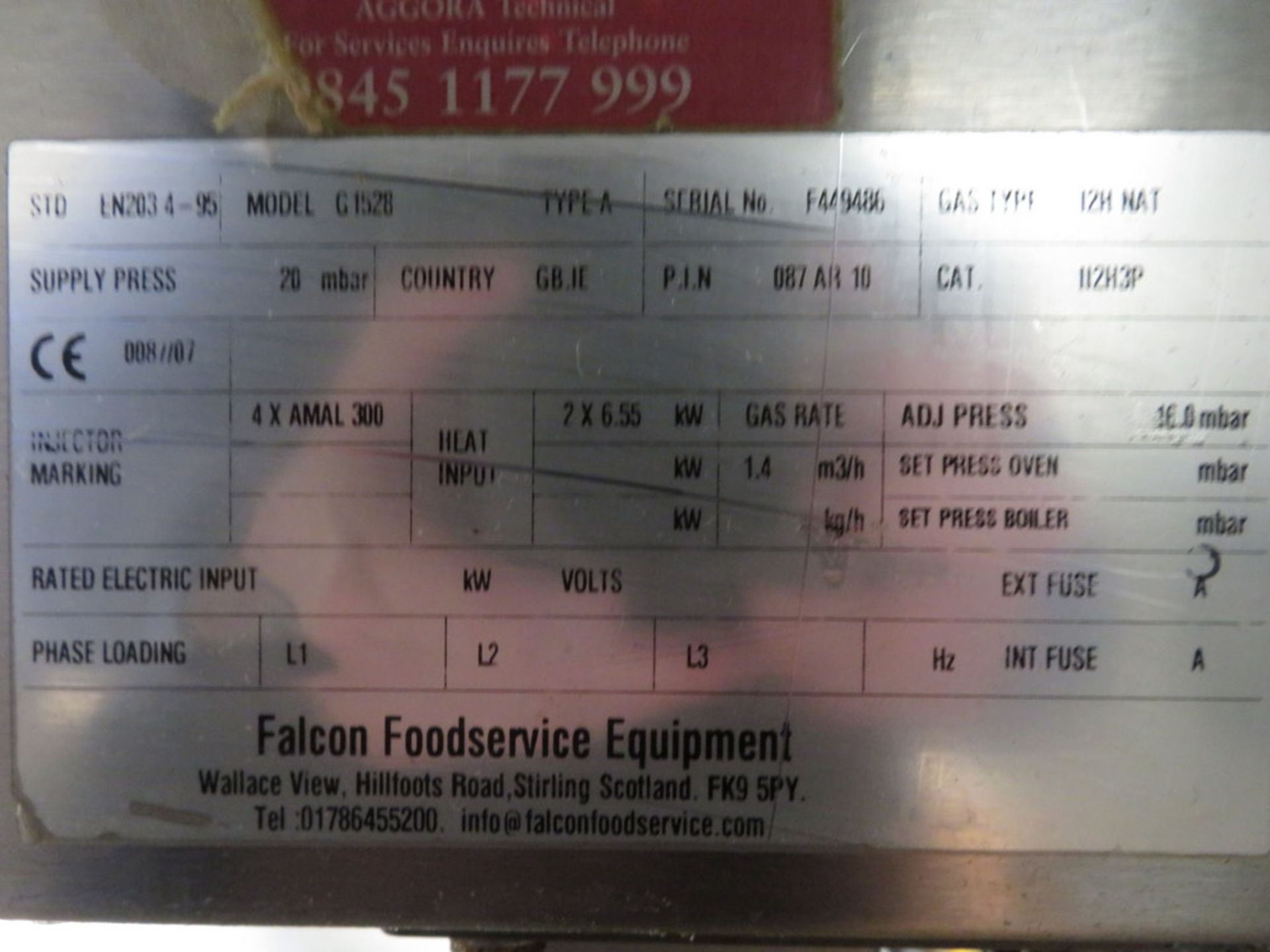 Falcon G1528 Salamander Gas Grill With Stainless Steel Prep Table - Image 7 of 7