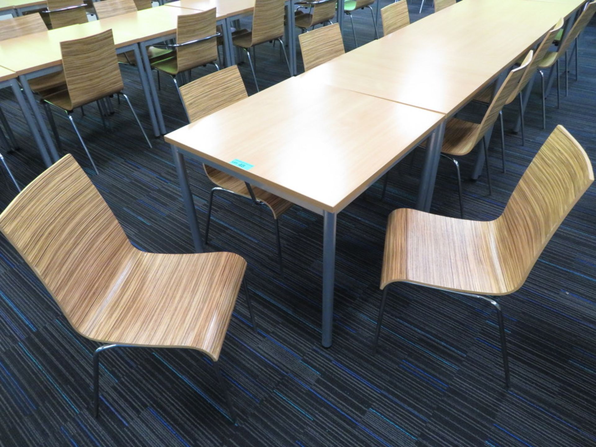 5x Canteen Tables & 11 Chairs - Image 3 of 3