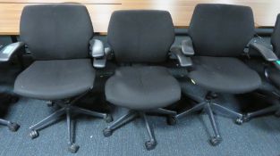 3x Humanscale Freedom Task Office Swivel Chairs. Varying Condition.