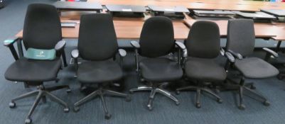 5x Various Office Swivel Chairs. Varying Condition.