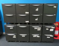 8x Howarth 2 Drawer Storage Cabinet. No Keys Included.