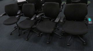 4x Humanscale Freedom Task Office Swivel Chairs. Varying Condition.