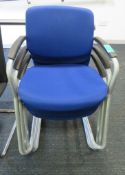 3x Padded Office/Meeting Room Chairs. Varying Condition.