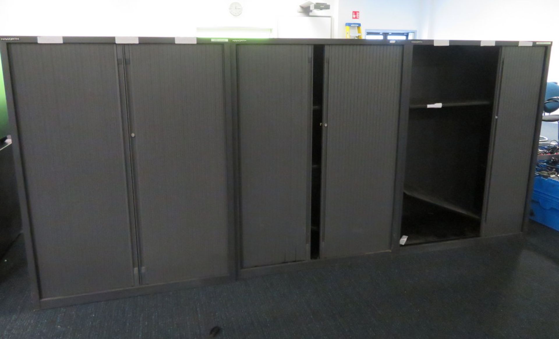 3x Howarth Tambour Office Storage Cabinet.
