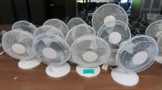 11x Various Desk Fans. Untested.