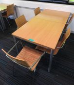 2x Canteen Tables & 5 Chairs