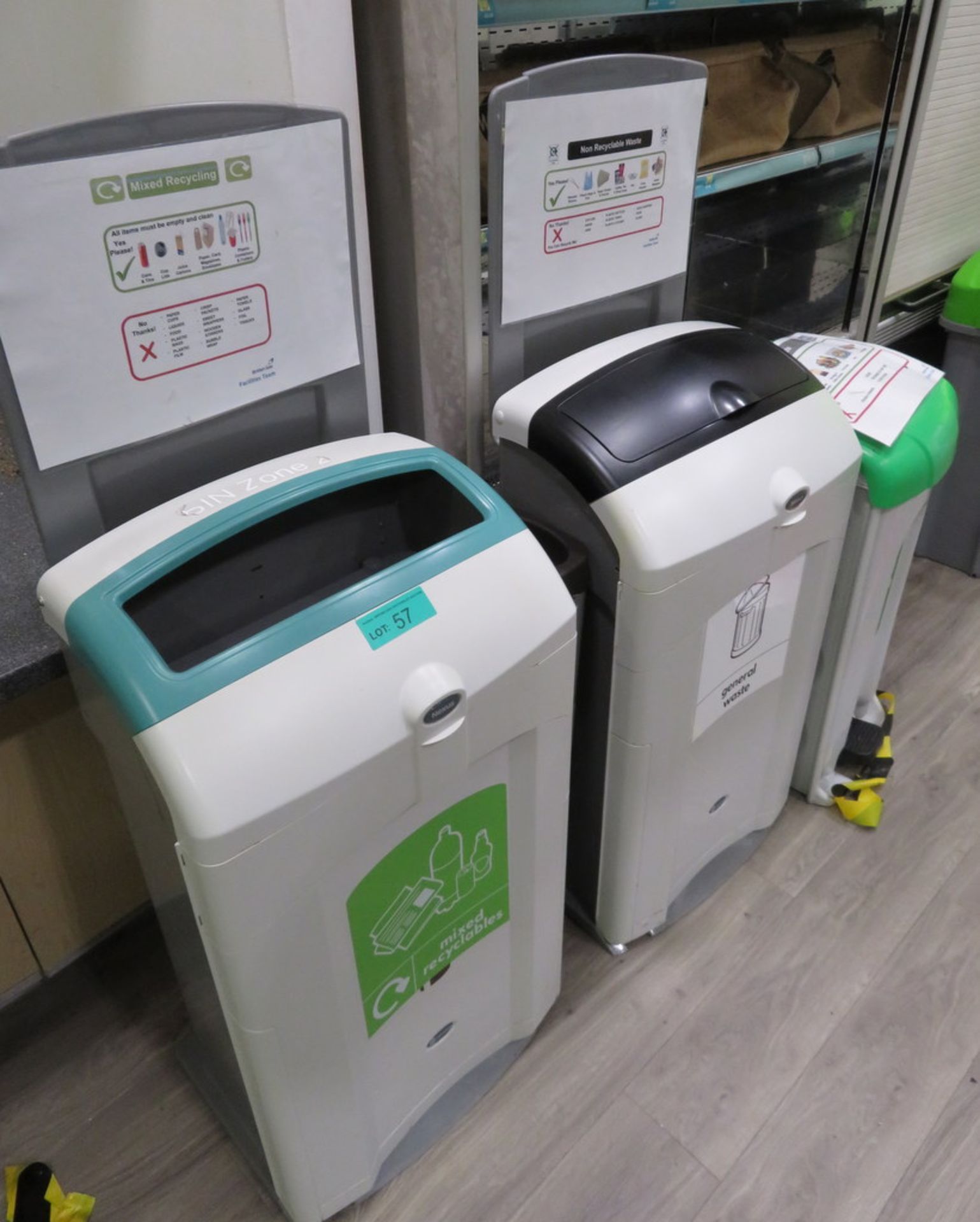 3x Various Waste Bins. To Include: General Waste, Mixed Recyclables & Food Waste. - Image 2 of 2