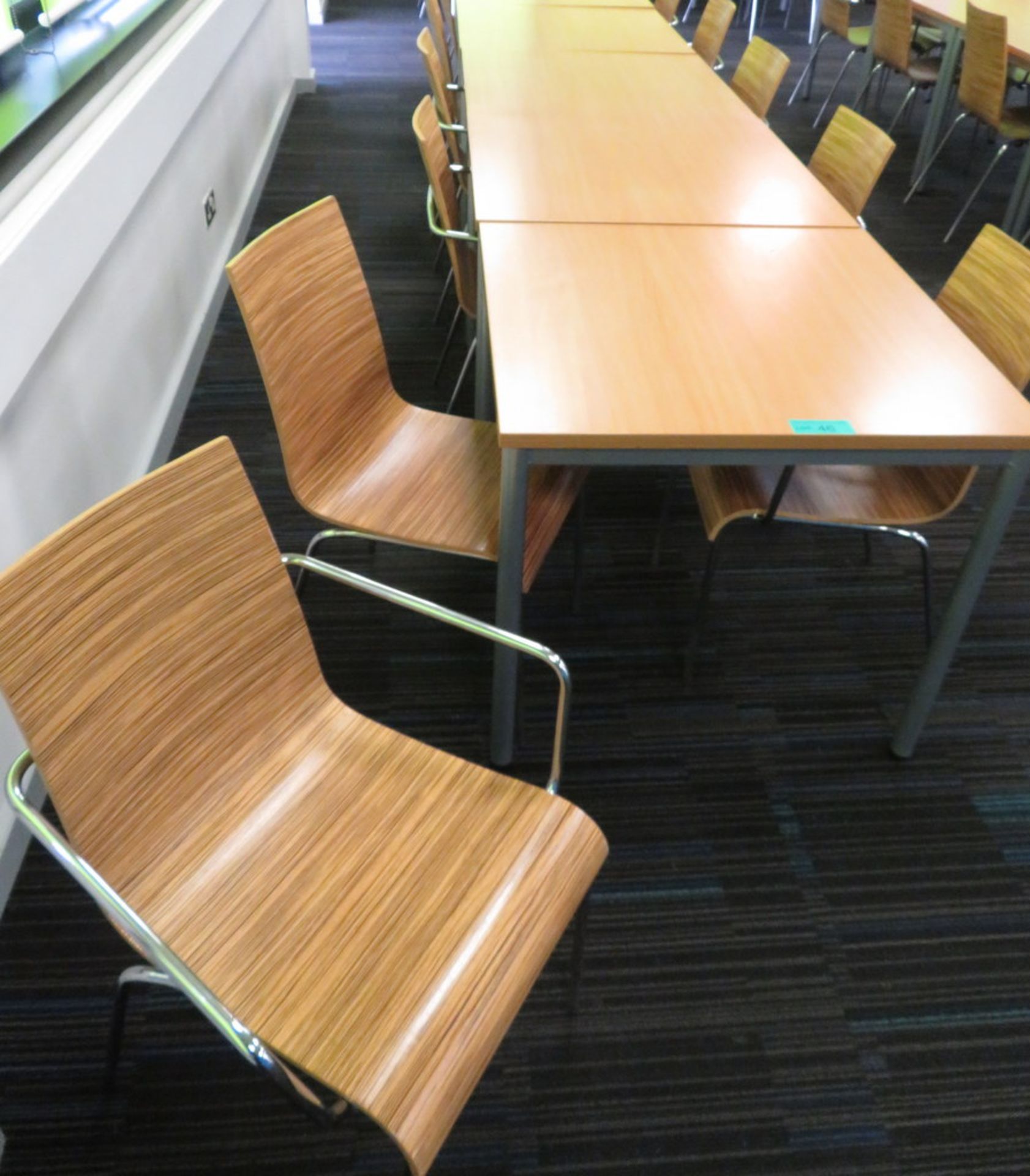 6x Canteen Tables & 13 Chairs - Image 3 of 3