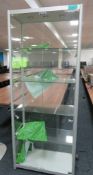 Glass Display Cabinet With Down Lights. Dimensions: 800x400x1980mm (LxDxH)