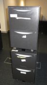 4x Howarth 2 Drawer Storage Cabinet. No Keys Included.