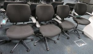 4x Humanscale Freedom Task Office Swivel Chairs. Varying Condition.