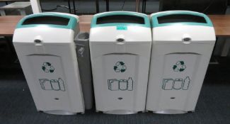 3x Mixed Recyclables Waste Bins.