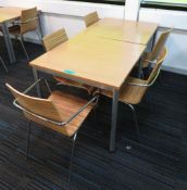 2x Canteen Tables & 5 Chairs