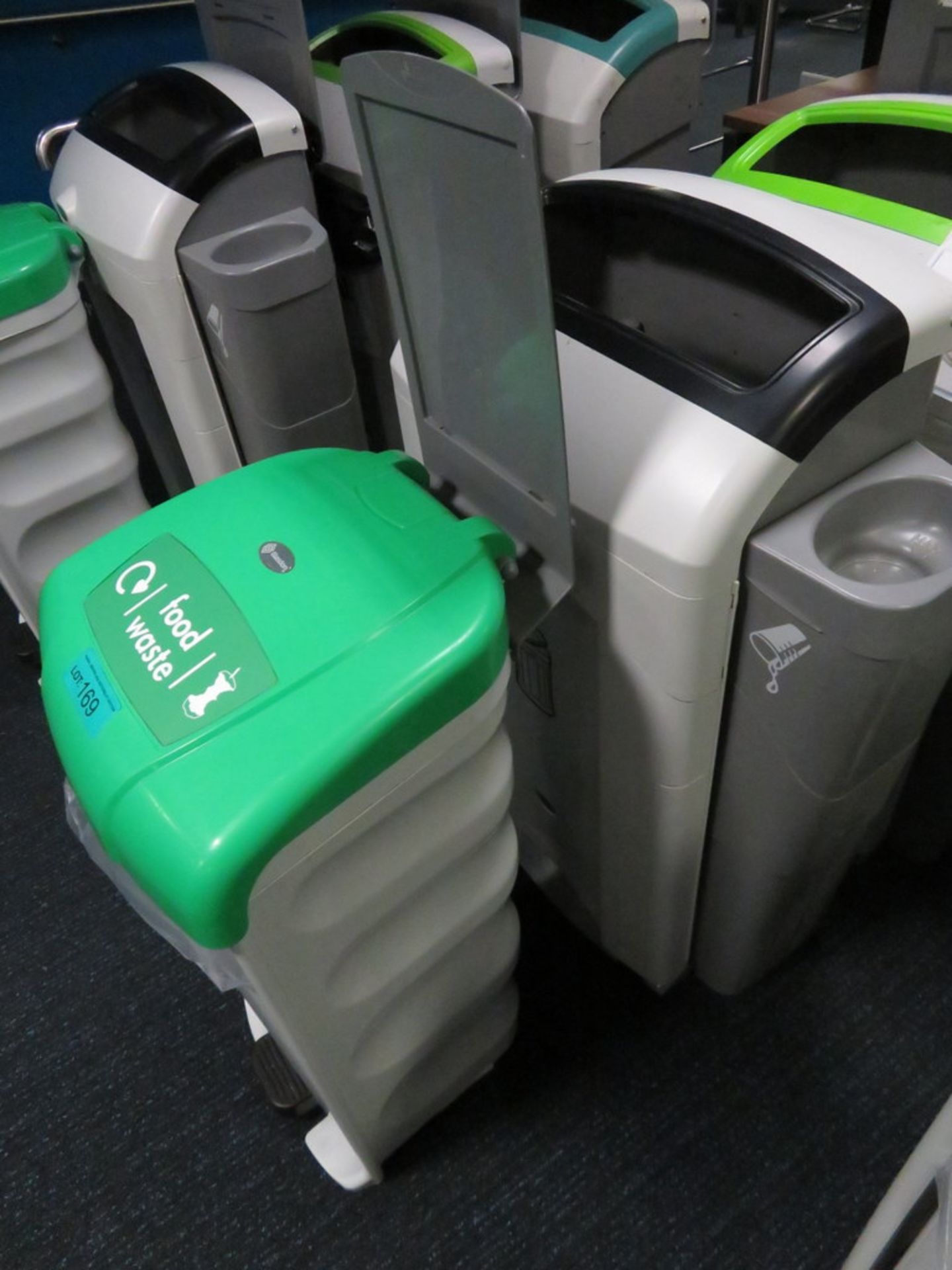 4x Various Waste Bins. To Include: General Waste, Mixed Recyclables, Non Recyclables & Food Waste. - Image 2 of 3