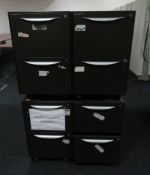 8x Howarth 2 Drawer Storage Cabinet. No Keys Included.