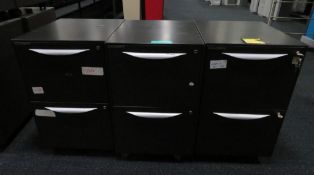 3x Howarth 2 Drawer Storage Cabinet. No Keys Included.