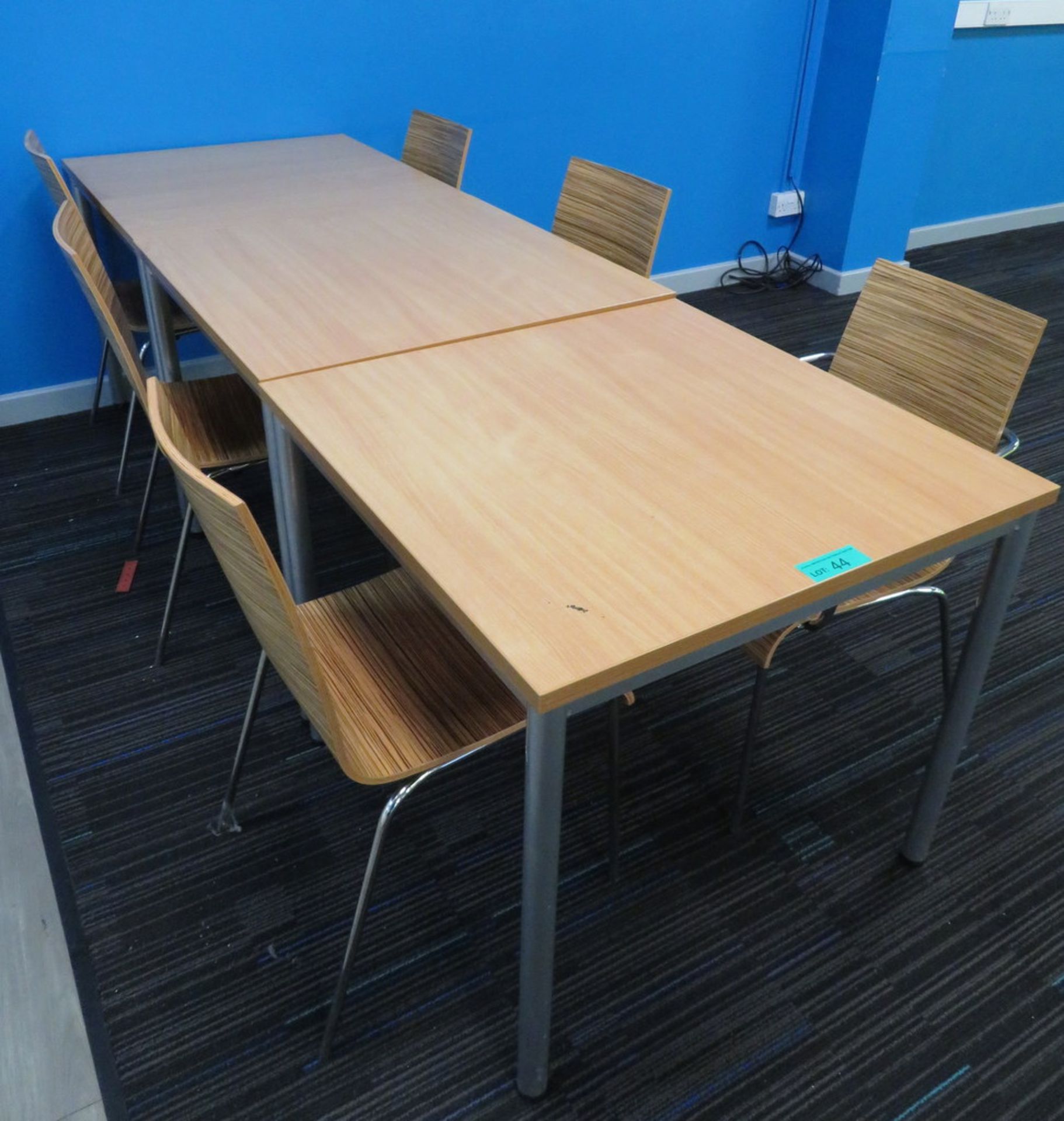 3x Canteen Tables & 6 Chairs