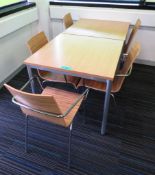 2x Canteen Tables & 5 Chairs