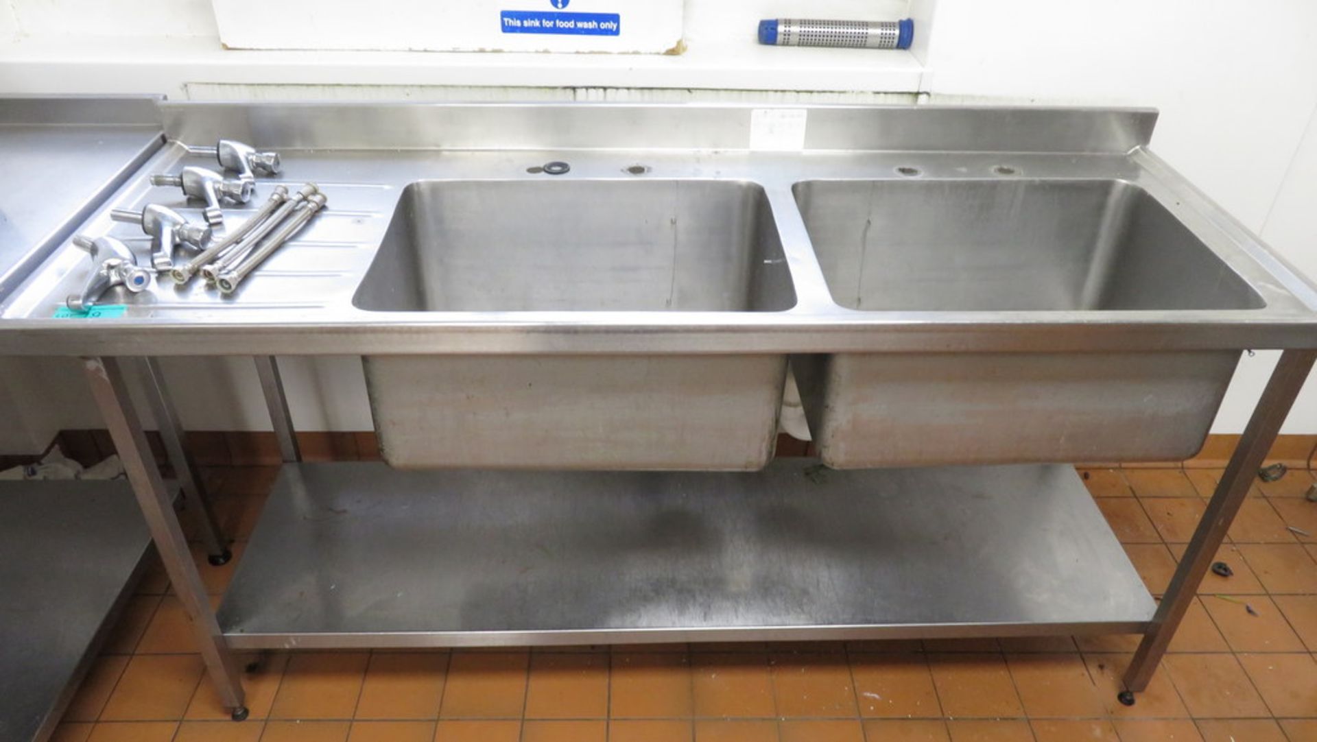 Stainless Steel Double Basin Sink Unit