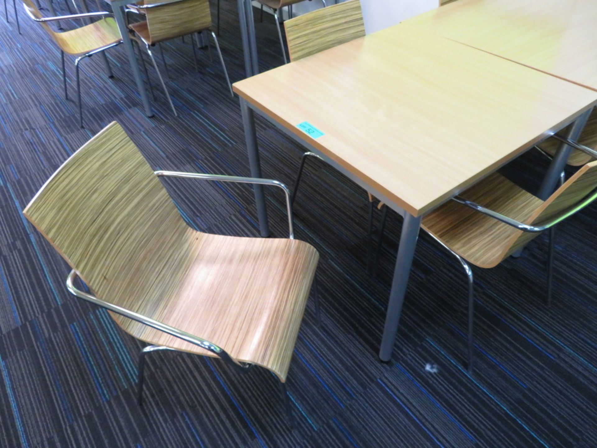 2x Canteen Tables & 5 Chairs - Image 3 of 3