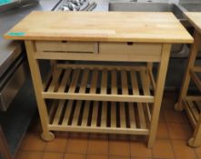 Wooden Catering Display Trolley