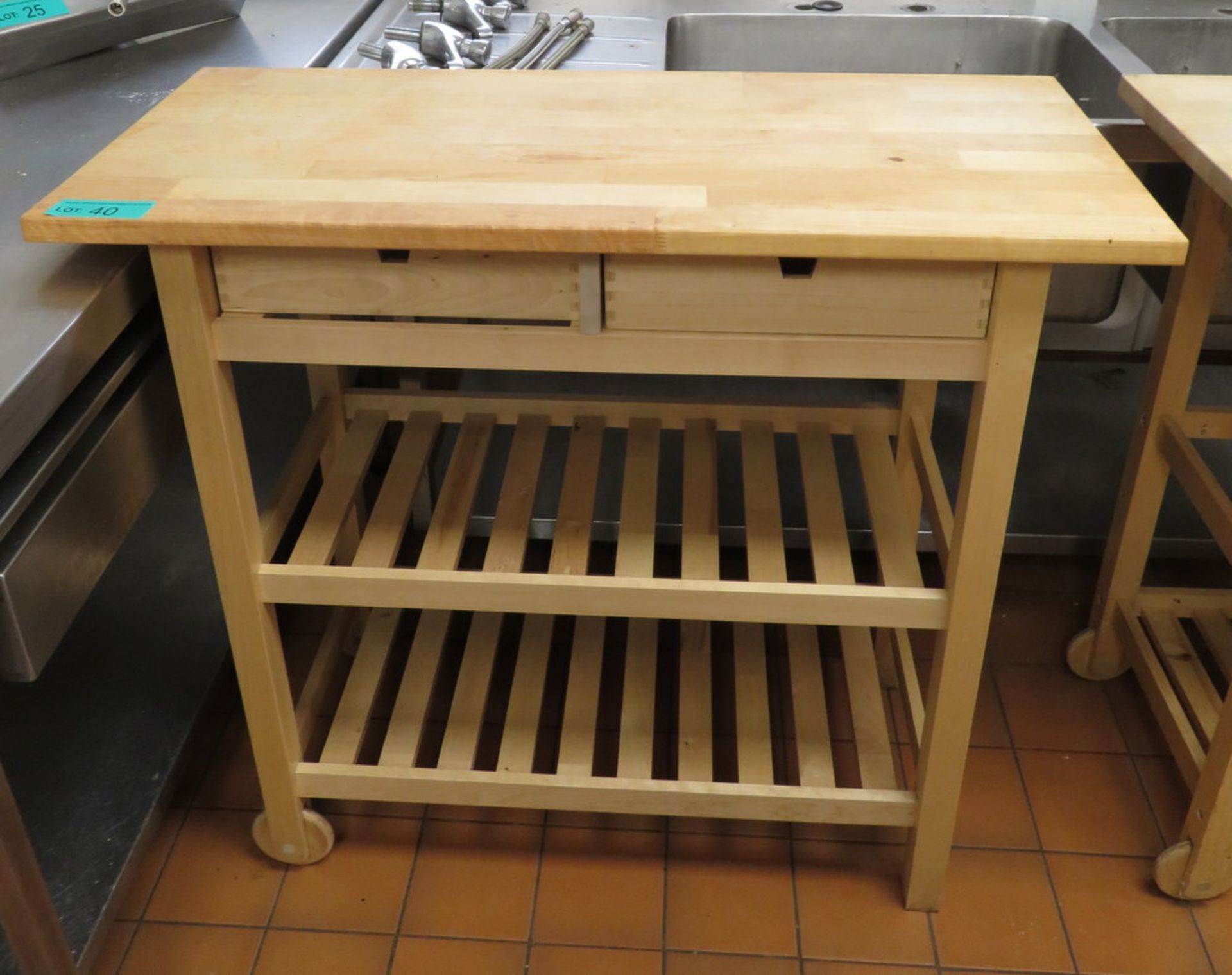 Wooden Catering Display Trolley