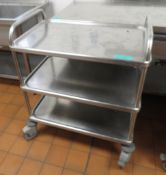 Stainless Steel 3 Tier Mobile Kitchen Trolley