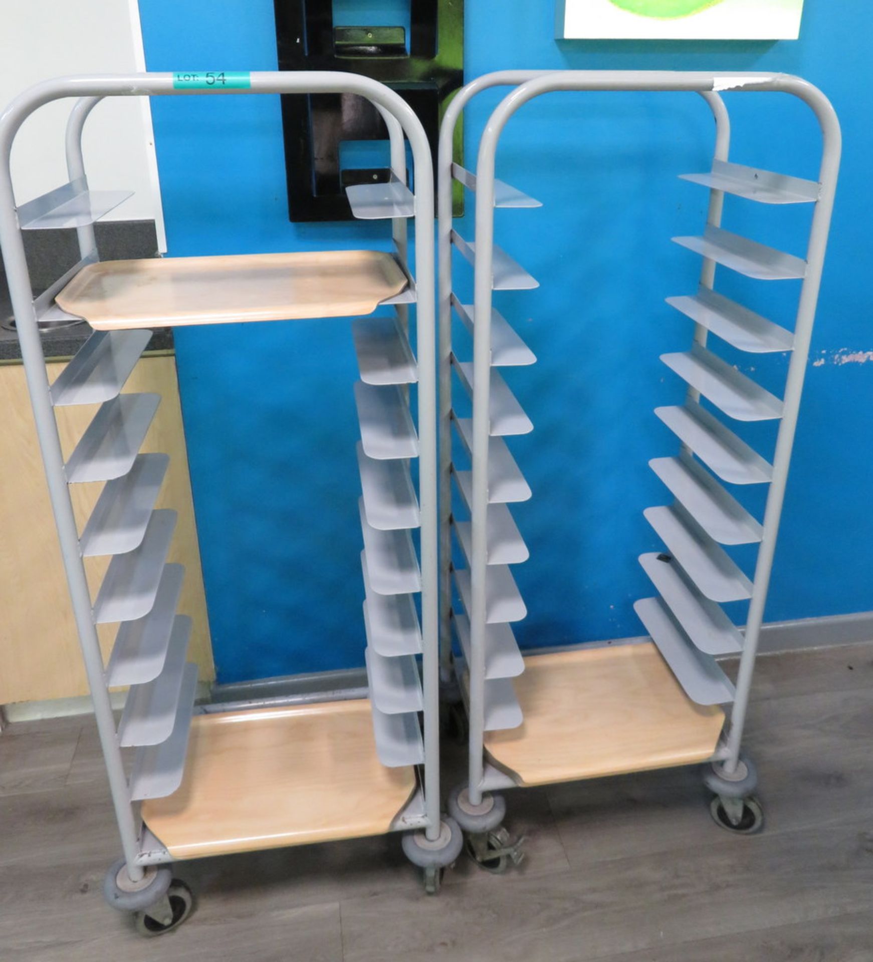 2x Mobile Canteen Tray Trollies.