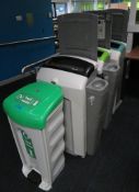 4x Various Waste Bins. To Include: General Waste, Mixed Recyclables, Non Recyclables & Food Waste.