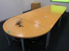 Large Conference Table & Side Cupboard.