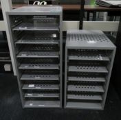 2x Electronics Sliding Storage Racks.