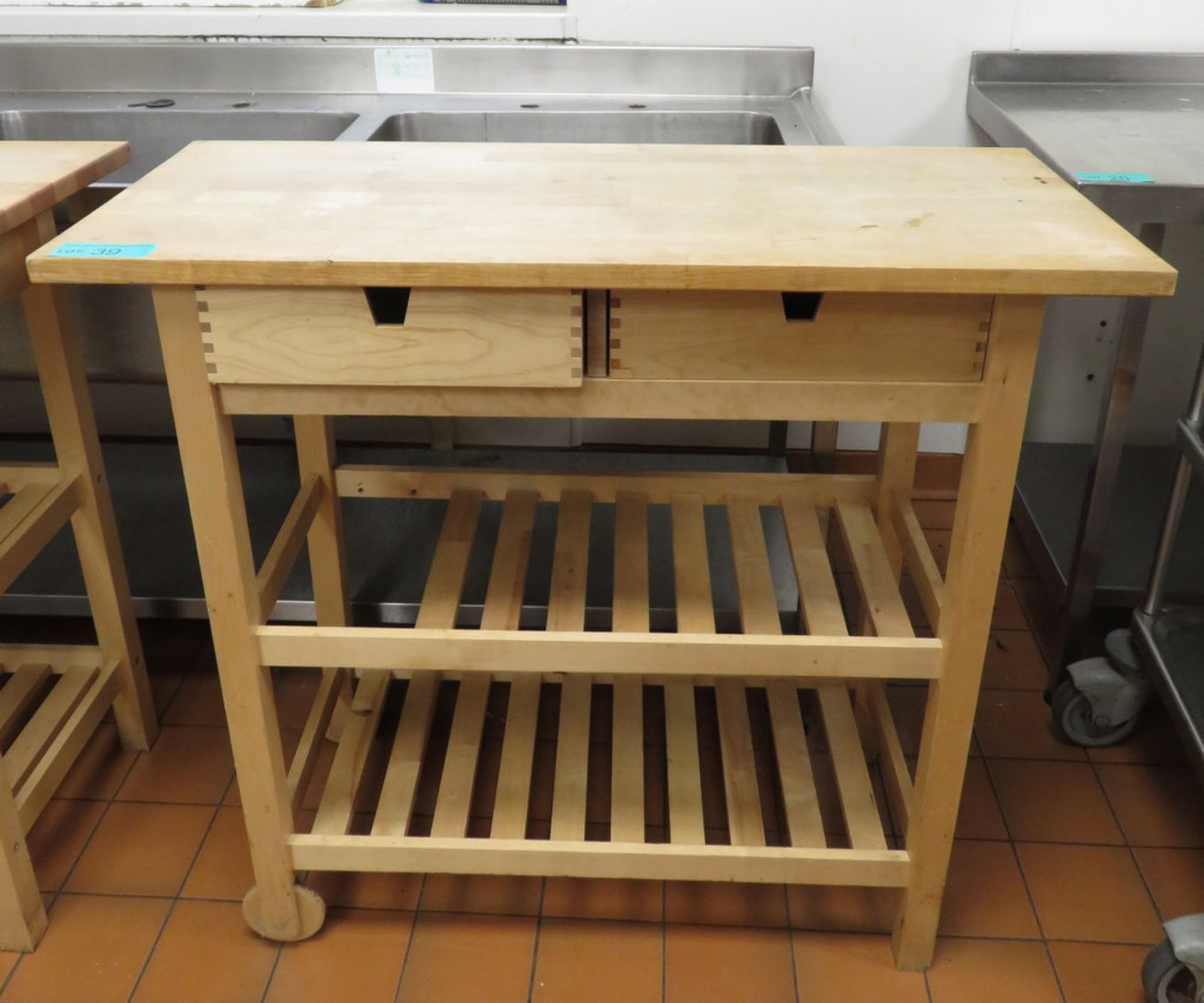 Wooden Catering Display Trolley