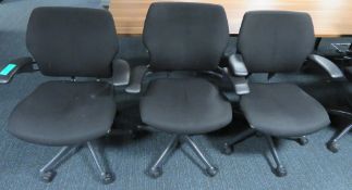 3x Humanscale Freedom Task Office Swivel Chairs. Varying Condition.